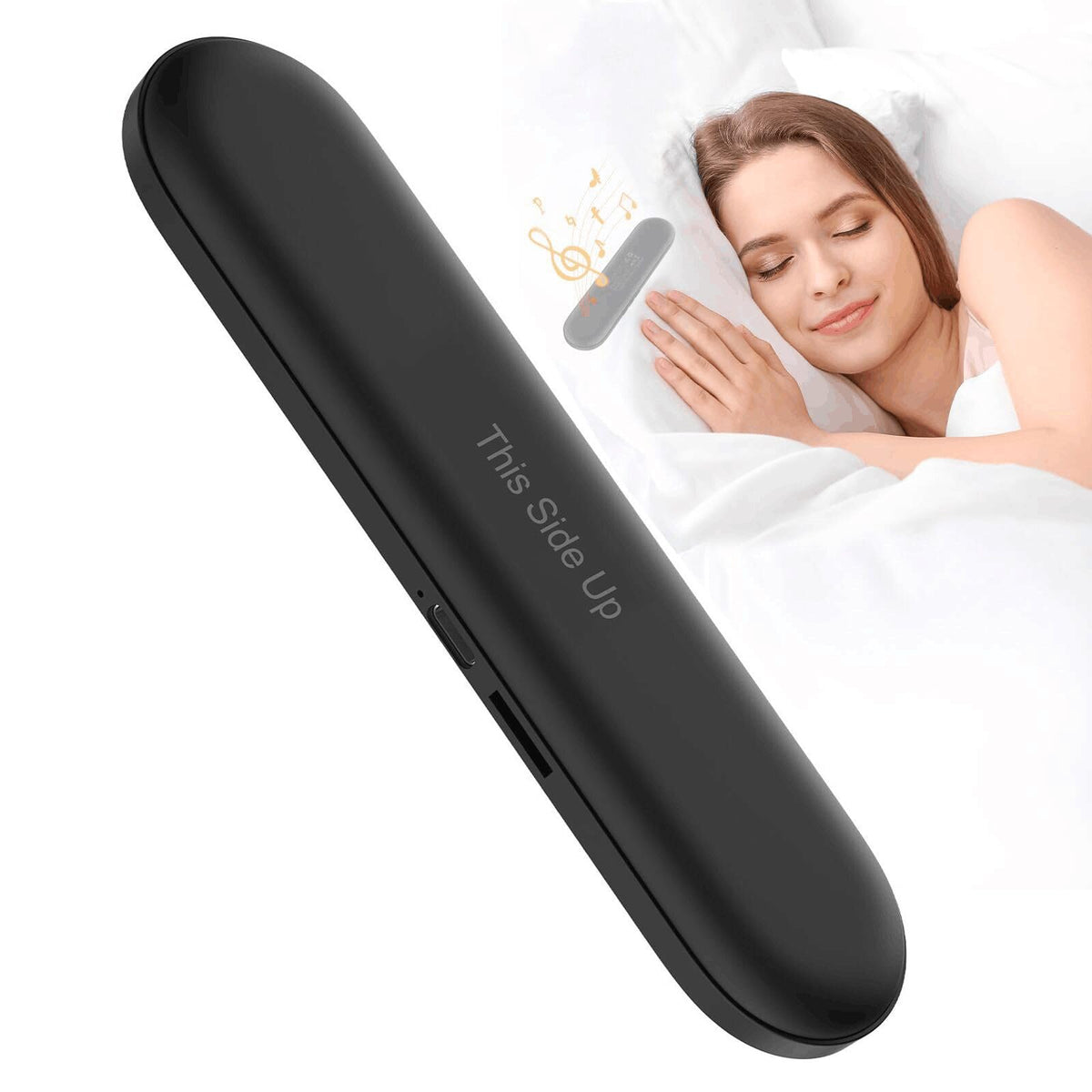 Pillow Speaker for Sleeping Mini Under Pillow Speaker Bluetooth with Volume Control Bluetooth Sleep Bar Pillow Speaker for Side Sleeper Wireless Bone Conduction Pillow Speaker Support TF Function
