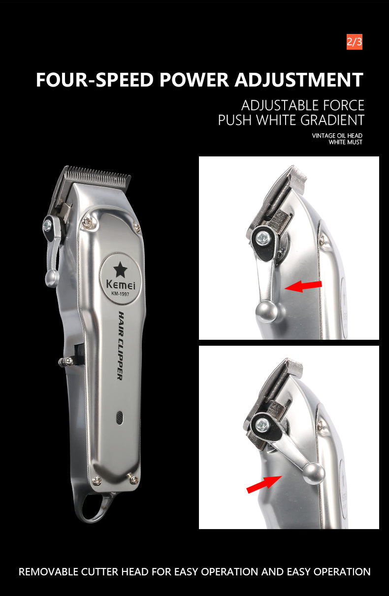 Kemei Rechargeable Electric Hair Clipper for Men